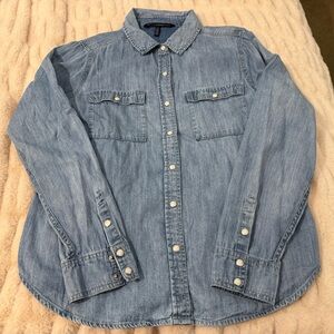 White House Black Market Denim Shirt